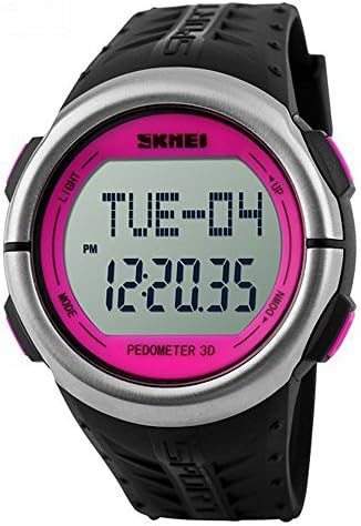 KANO BAK Heart Rate Monitor Calorie Pedometer Boy Girl Men Women Sport Waterproof Digital Watch Pink