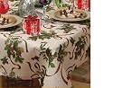 European Seasonal Tablecloth Beige 60" Round