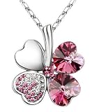 Swarovski Elements Crystal Four Leaf Clover Pendant Necklace 19"-CN9034R