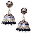 Love Gifts Enamelled Silver Earrings 1.25 inches (erg155)