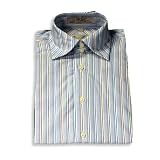 Perry Ellis - Boys Long Sleeve Dress Shirt, Blue, White