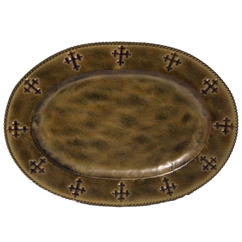 Oval Rustic Cross Platter Set