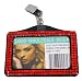 Rhinestone Crystal Bling Horizontal Badge Holder (Red)