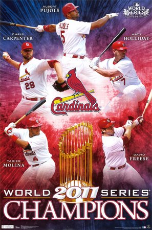 St. Louis Cardinals 2011 World Series Champions Sports Poster Print - 22x34 People Poster Print, 22x34