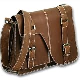 Farmhood Messenger M60612 aus naturbelassenem Leder Umhängetasche Schultertasche braun
