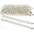 30 Teardrop Chain Extender Jewelry Necklace Silver Plated