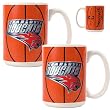 Charlotte Bobcats NBA 2pc Ceramic Gameball Mug Set - Primary Logo by Great American Products