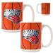 Charlotte Bobcats NBA 2pc Ceramic Gameball Mug Set - Primary Logo by Great American Products