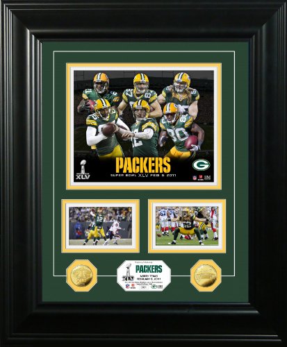 NFL Green Bay Packers Super Bowl XLV Marquee 24KT Gold Coin Photo Mint