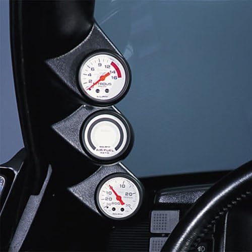 TabStore Pillar Vertical 52mm 2" Universal Triple Gauge Holder Cup Three Holes Pod ABS Plastic Black