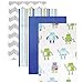Luvable Friends Flannel Receiving Blankets, Robot, 4 Count