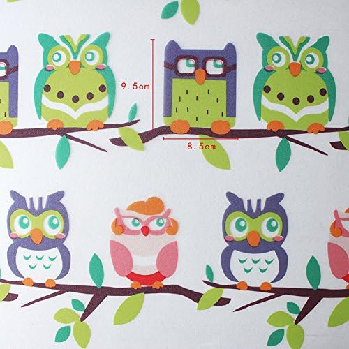 bofeifs Owl Static Home Bedroom Barthroom Privacy Window Film, Self Static Adhesive Cling,17.7x78.7 Inch