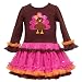 Size-2T RRE-51041F BROWN PINK ORANGE SPARKLY SEQUIN ‘Thanksgiving…