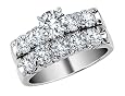 Diamond Engagement Ring & Wedding Band Set 1 Carat (ctw) in 14K White Gold