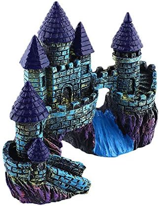 New Aquarium Decoration Fish Tank Resin Ornament River Artificial Castle Beautiful set09