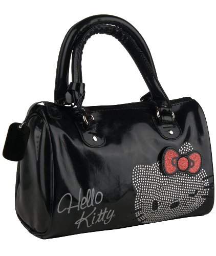 Black Patent Hello Kitty Glam Satchel