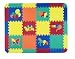 30-teiliges Puzzleteppich Puzzle-Matten Set mit Motiven von Tieren und unbedruckt aus EVA Schaumstoff, ca. 1,54 m2