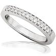 1/8ctw 14k White Gold Diamond Pave-Set Wedding Band (HI/SI-I1)