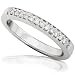 1/8ctw 14k White Gold Diamond Pave-Set Wedding Band (HI/SI-I1)