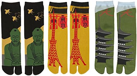 [Vigo Socks] Flip Flop Socks 3 Pairs Set, Sandal Tabi Socks (Free, F Set Pro)