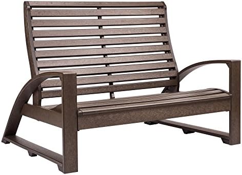 CR Plastic St Tropez Patio Loveseat in Chocolate