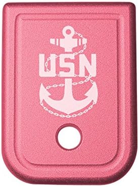 US NAVY Anchor Floor Base Plate Pink for Glock 17 19 23 26 all 9mm .357 .40 .45GAP