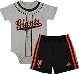 MLB Infant San Francisco Giants Jersey Short Set (Heather Grey, 18mos)