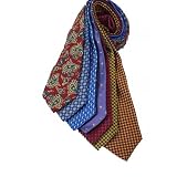 7Piece 100% Pure Silk Ties. Made in England. (213D)RRP£139.99