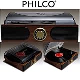 Philco Classic Wood Turntable Record Player