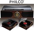 Philco Classic Wood Turntable Record Player