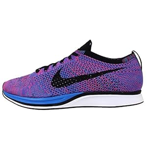 Nike Men's Flyknit Racer, GAME ROYAL/BLACK-PINK FLASH, 12 M US