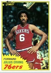1981/82 Topps Basketball Card # 30 Julius Erving Philadelphia 76ers In A Protective Display Case!