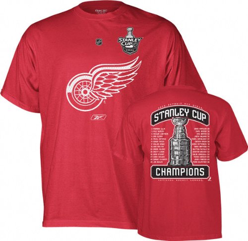 Detroit Red Wings 2008 Stanley Cup Champions Roster T-Shirt