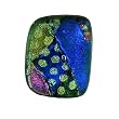 Ring - XR18 - Dichroic Glass on Adjustable Sterling Silver Band