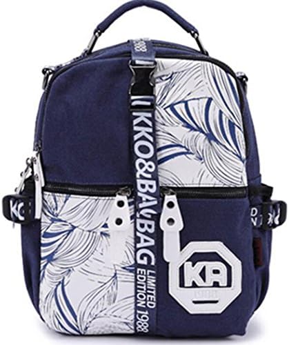 Women's Casual Canvas Backpack,Dark Blue