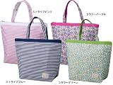 アジュール サーモバッグL（ストライプ・フラワー）【保冷バック】【ランチバッグ】 ストライプ・ピンク サーモバッグ