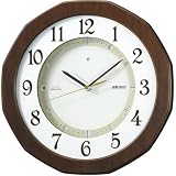 SEIKO CLOCK (セイコークロック) 掛け時計 電波時計 ツイン・パ 木枠 自動面点灯 KX316Bの画像