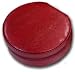 Red Leather Jewelry Box -Small Round
