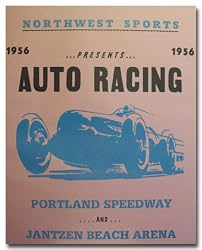 1956 Portland Speedway Poster Print