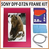 51falX2su%2BL. SL160  Sony DPF D72 7 inch WVGA LCD Photo Frame 16:10 Red + Accessory Kit