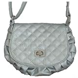 Small Quilted Cross Body Fashion Bag Silver