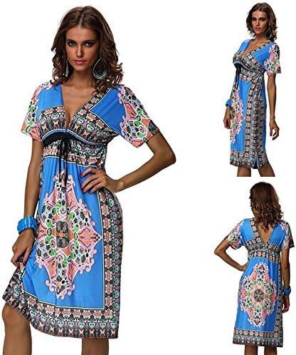 Lace Inn Sexy Women's Beach Wear Bikini Summer Swimsuit Cover Up Dress (XXL, Blue)