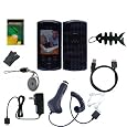 iShoppingdeals  CAR CHARGER + WALL CHARGER + BLACK SILICONE CASE + SCREEN PROTECTOR + ARMBAND + BELTCLIP + FISHBONE KEYCHAIN FOR SONY NWZ S544 S545 MP3 WALKMAN