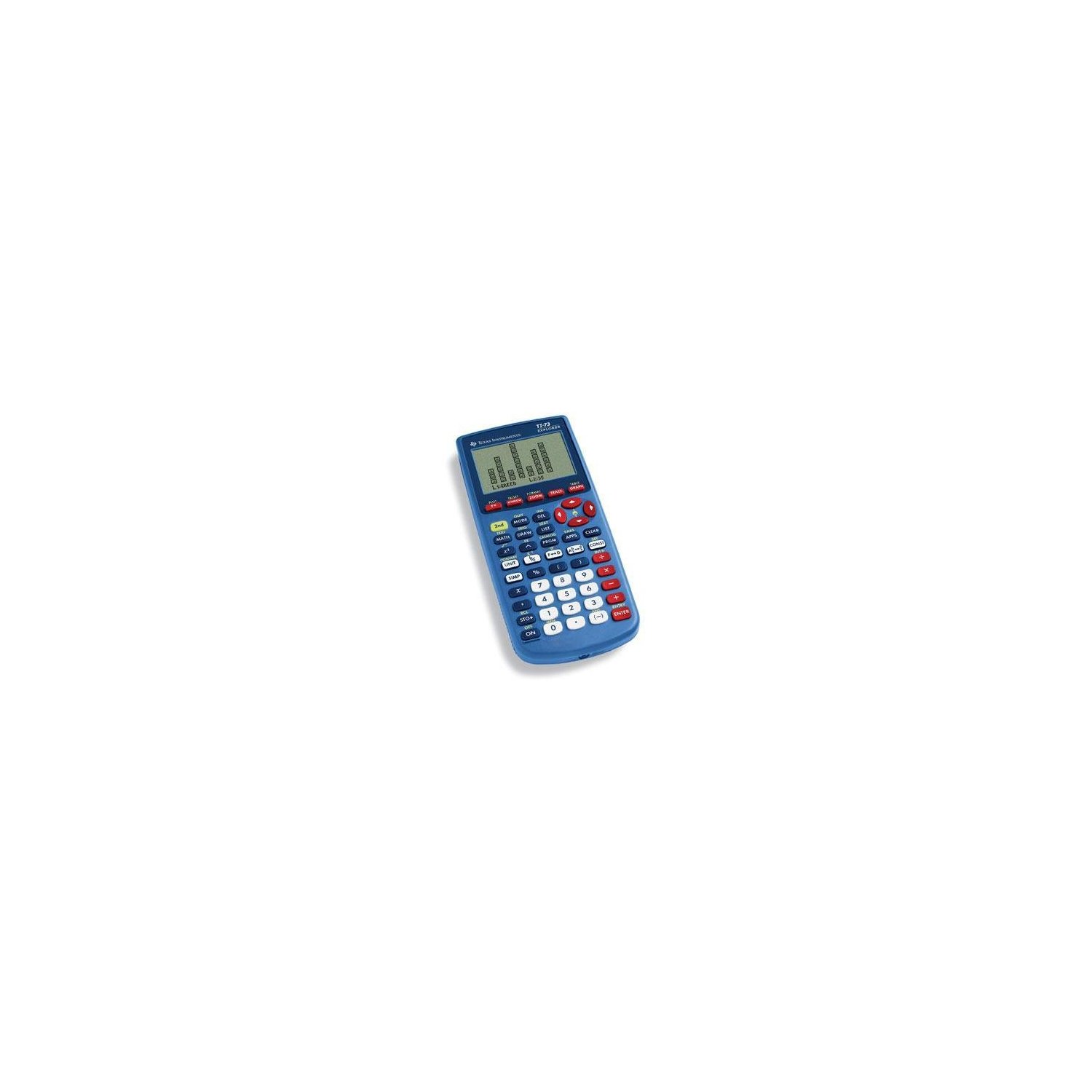 New Texas Instruments Explorer TI-73 Viewscreen Graphing Calculator LCD Battery Powered Blue