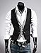 ideal4dress Casual Slim Fit Skinny Dress Vest Waistcoat Black