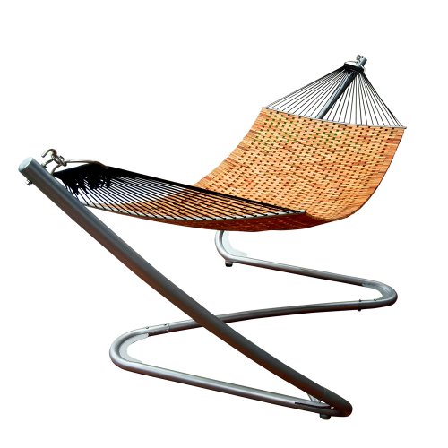 VIFAH V303 Metal Hammock Stand with Zig-Zag Design, Silver