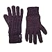 Women's 1 Pair of Heat Holder Thermal Cable knit Gloves Heatweaver Yarn Purple M/L