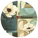 60s Bloom Coasters 4 pk. - Blue