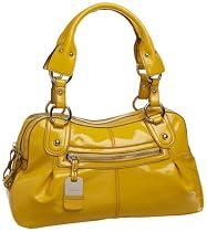 Nine West Uniquely Yours Double Zip Satchel,Spicy Yellow,one size