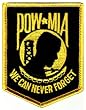 POW MIA Embroidered Patch Iron-On Vietnam War Prisoner of War Military Emblem Black Gold